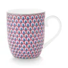 Pip Studio Koffiemokken<Flower Festival Mok Klein Rood/Lichtblauw Multi