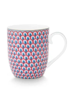 Pip Studio Koffiemokken<Flower Festival Mok Klein Rood/Lichtblauw Multi