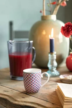 Pip Studio Koffiemokken<Flower Festival Mok Klein Rood/Lichtblauw Multi