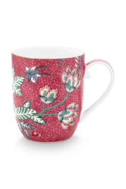 Pip Studio Koffiemokken<Flower Festival Mok Klein Donker Roze