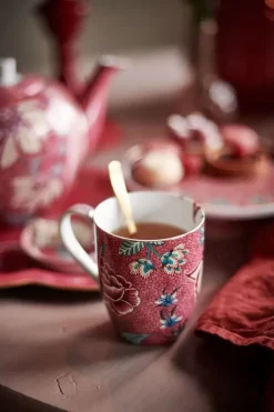 Pip Studio Koffiemokken<Flower Festival Mok Klein Donker Roze