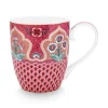 Pip Studio Theemokken<Flower Festival Mok Xl Deco Donker Roze