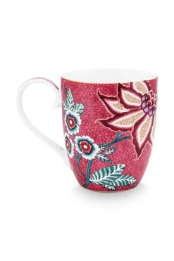 Pip Studio Theemokken<Flower Festival Mok Xl Donker Roze