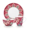 Pip Studio Sets Porseleinen Sets<Flower Festival Ontbijt Set/3 Donker Roze