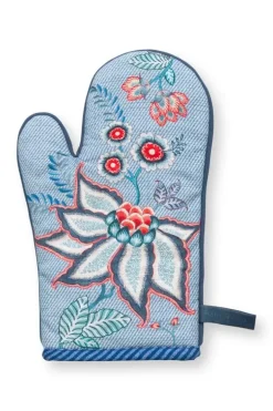 Pip Studio Ovenwanten<Flower Festival Ovenwant Blauw