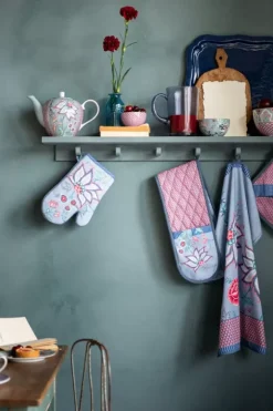 Pip Studio Ovenwanten<Flower Festival Ovenwant Blauw
