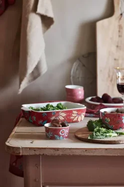 Pip Studio Ovenschalen<Flower Festival Ramequin Donker Roze