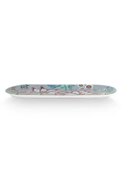 Pip Studio Taartplateaus<Flower Festival Rechthoekig Taartplateau Licht Blauw