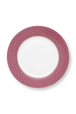 Pip Studio Sets Porseleinen Sets<Flower Festival Set/4 Dinerborden Donker 26.5Cm Roze