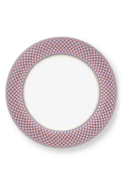 Pip Studio Sets Porseleinen Sets<Flower Festival Set/4 Dinerborden Rood/Licht 26.5Cm Blauw