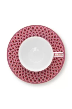 Pip Studio Sets Porseleinen Sets<Flower Festival Set/2 Espresso Kop & Schotel Donker Roze