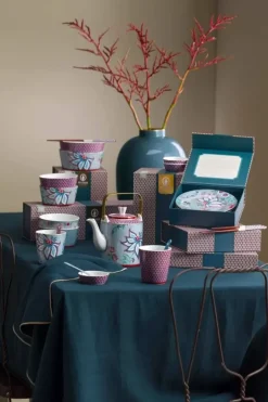 Pip Studio Sets Porseleinen Sets<Flower Festival Set/4 Gebaksborden Licht 17Cm Blauw