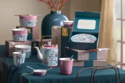 Pip Studio Sets Porseleinen Sets<Flower Festival Set/4 Gebaksborden Licht 17Cm Blauw