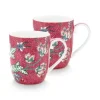 Pip Studio Sets Porseleinen Sets<Flower Festival Set/2 Mokken Klein Donker Roze