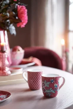 Pip Studio Sets Porseleinen Sets<Flower Festival Set/2 Mokken Klein Donker Roze