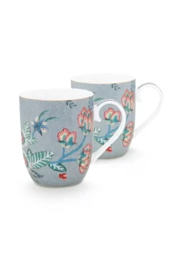 Pip Studio Sets Porseleinen Sets<Flower Festival Set/2 Mokken Klein Licht Blauw