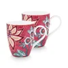 Pip Studio Sets Porseleinen Sets<Flower Festival Set/2 Mokken Groot Donker Roze