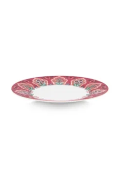 Pip Studio Sets Porseleinen Sets<Flower Festival Set/4 Ontbijtborden Donker 21Cm Roze