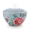 Pip Studio Suikerpotten<Flower Festival Suikerpot Blauw