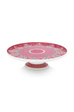 Pip Studio Taartplateaus<Flower Festival Taartplateau Klein Donker Roze
