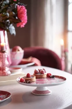 Pip Studio Taartplateaus<Flower Festival Taartplateau Klein Donker Roze