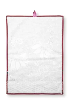 Pip Studio Theedoeken<Flower Festival Tea Towel Dark Pink Roze