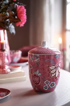 Pip Studio Voorraadpotten<Flower Festival Voorraadpot Donker Roze