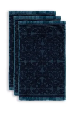 Pip Studio Gastendoekjes<Gastendoek Set/3 Tile De Pip Donker 30X50 Cm Blauw