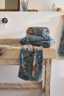 Pip Studio Handdoeken<Grote Handdoek Secret Garden 70X140Cm Blauw