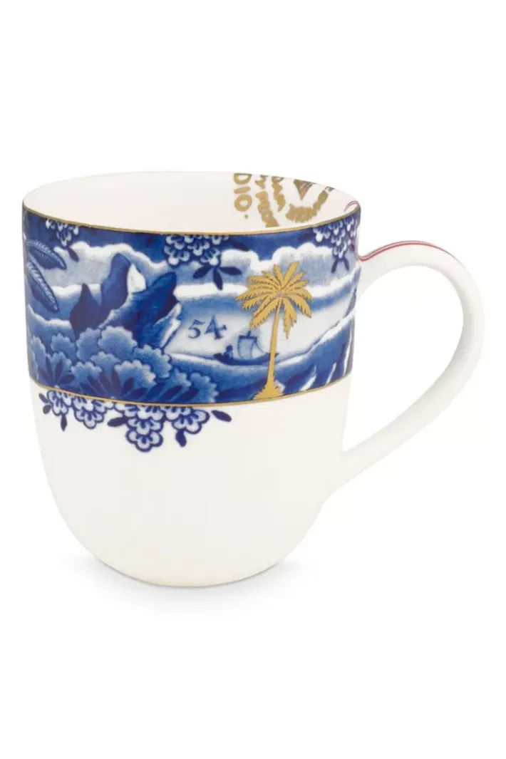 Pip Studio Koffiemokken<Heritage Mok Klein Grens Blauw