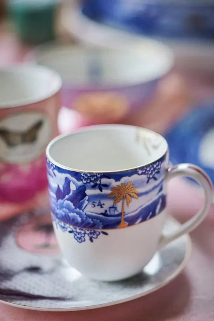 Pip Studio Gebaksborden<Heritage Petit Four Gezicht Zwart/Wit 12 Cm