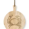 Pip Studio Serveerschalen<Houten Plateau Krab Rond Khaki
