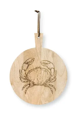 Pip Studio Serveerschalen<Houten Plateau Krab Rond Khaki