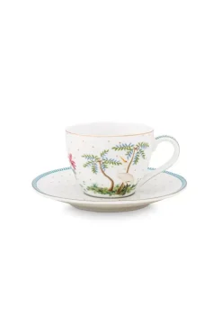 Pip Studio Kop/Schotel<Jolie Espresso Kop & Schotel Dots Gold Wit