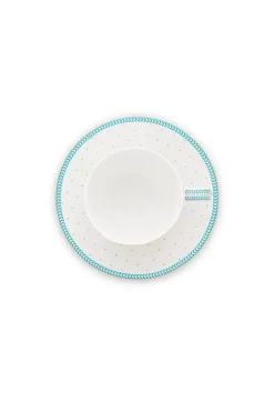 Pip Studio Kop/Schotel<Jolie Espresso Kop & Schotel Dots Gold Wit
