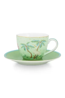 Pip Studio Kop/Schotel<Jolie Espresso Kop & Schotel Groen