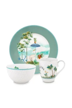Pip Studio Sets Porseleinen Sets<Jolie Ontbijt Set/3 Blauw