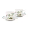 Pip Studio Sets Porseleinen Sets<Jolie Set/2 Espresso Kop & Schotel Dots Gold Wit