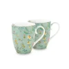 Pip Studio Sets Porseleinen Sets<Jolie Set/2 Mok Groot Flowers Blauw