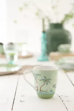 Pip Studio Sets Porseleinen Sets<Jolie Set/2 Mokken Groot Gouden Stippen Groen