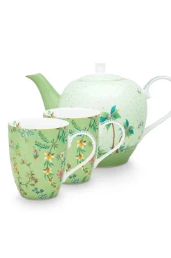Pip Studio Sets Porseleinen Sets<Jolie Thee Set/3 Groot Groen