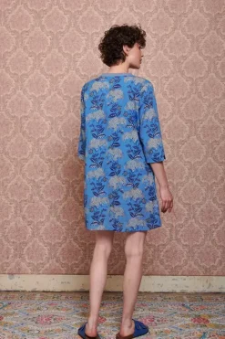 Pip Studio Jurken<Jurk Flora Firenze Kobalt Blauw