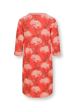Pip Studio Jurken<Jurk Flora Firenze Koraal Rood