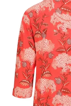 Pip Studio Jurken<Jurk Flora Firenze Koraal Rood