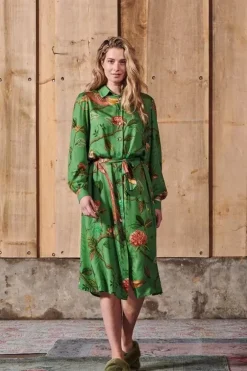 Pip Studio Nachthemden<Jurk Lange Mouw Good Nightingale Groen