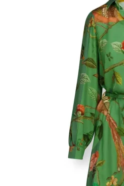 Pip Studio Nachthemden<Jurk Lange Mouw Good Nightingale Groen