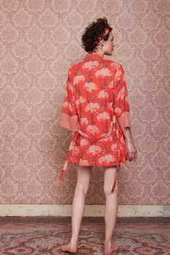 Pip Studio Kimono'S<Kimono Flora Firenze Koraal Rood