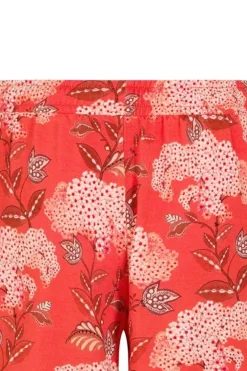 Pip Studio Shorts / Korte Broeken<Korte Broek Flora Firenze Koraal Rood