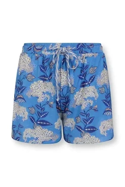 Pip Studio Shorts / Korte Broeken<Korte Broek Flora Firenze Kobalt Blauw