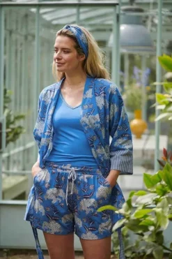 Pip Studio Shorts / Korte Broeken<Korte Broek Flora Firenze Kobalt Blauw